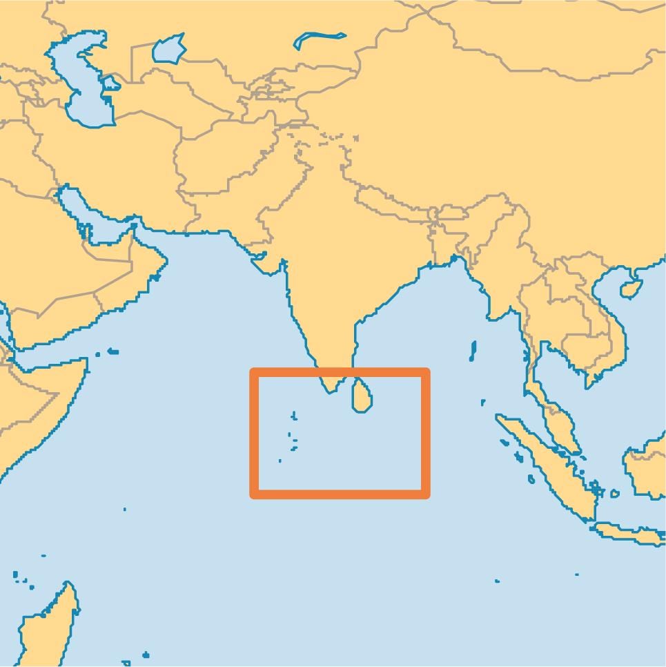 maldives eyju staðsetningu á heiminum kort