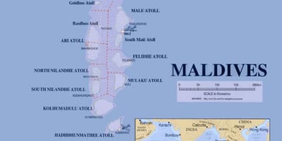 Maldives ferju leið kort
