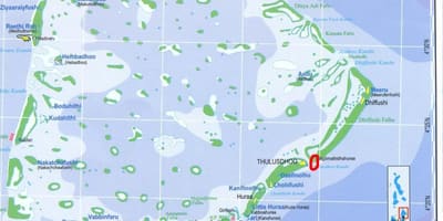 Kort af norður karl toll maldíveyjar